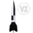 V2 Raketenmodell schwarz-weiß
