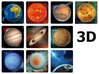 10 Stück 3D Weltraum Magnete – Planeten des Sonnensystems