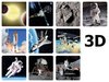 10 pc. 3D space magnets – Space flight