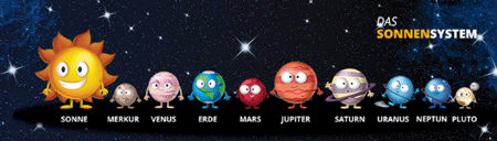 3D Lesezeichen – Kids Comic Planeten des Sonnensystems (Deutsch)