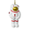Astronaut im Raumanzug 7,5 cm Kunstharzfigur