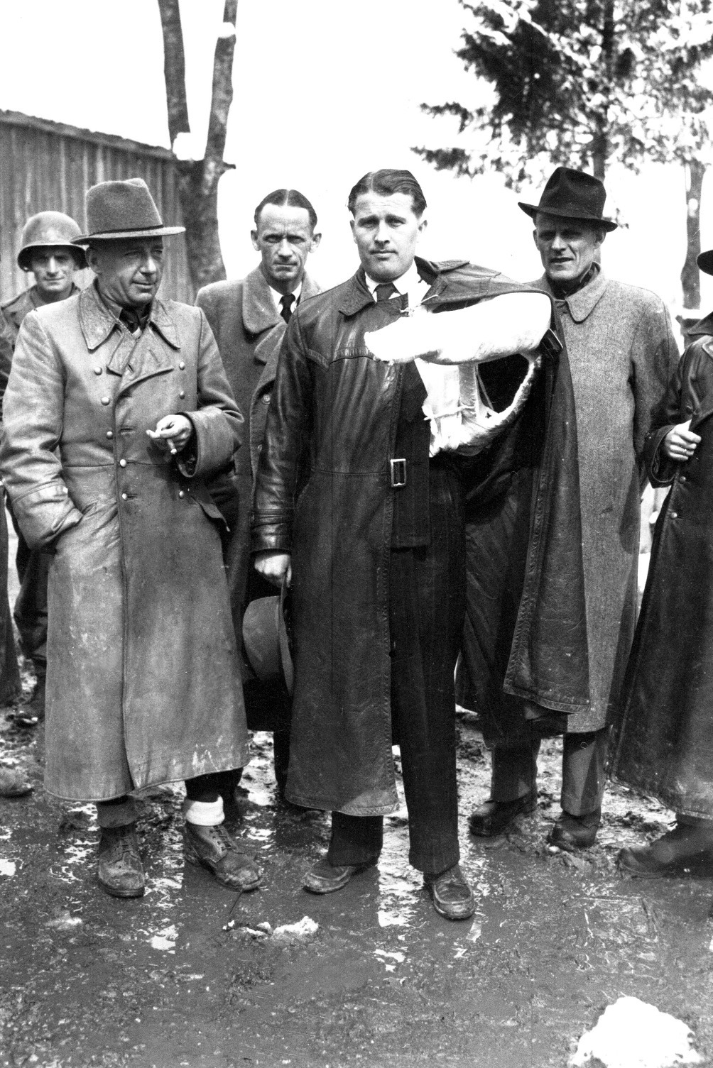 Walter Dornberger, Wernher von Brau and others after they surrendered to U.S. troops. Austria, May 3, 1945
