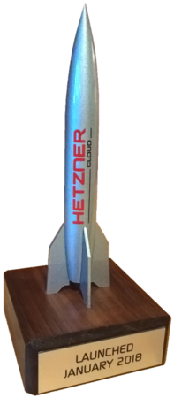 Hetzner Cloud launch 2018 rocket - Rakete individuell - weltraumladen - rocket individual, customized\\n\\n07.02.2020 16:53