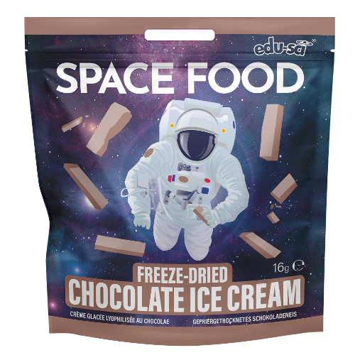 SPACE FOOD - Alimentos para astronautas - Sorvete de Chocolate liofilizado