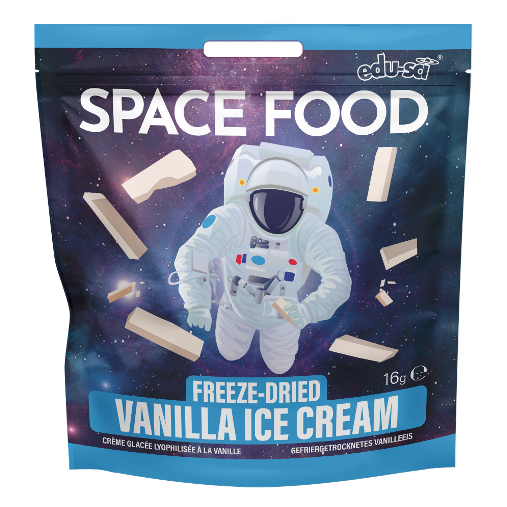 SPACE FOOD - Alimentos para astronautas - Sorvete de baunilha liofilizada